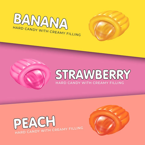 Candy Break Center Filled Fruit & Cream Hard Candy - 24.7oz