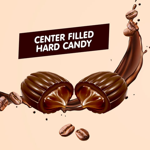 Candy Break Classic Coffee Drops - Center FIlled Hard Coffee Candy - 2.2 lbs Bag
