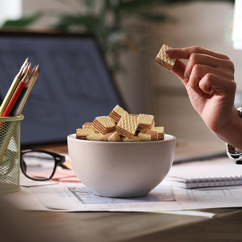 Snack Break - Bite-Sized Chocolate Wafers 8.11 oz - Ideal for Snacking - Perfect Pairing with Coffee and Tea - Crunchy Snack Delight (Pack of 6)