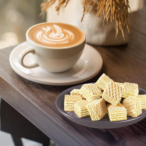 Snack Break - Bite-Sized Vanilla Wafers 8.11 oz - Ideal for Snacking - Perfect Pairing with Coffee and Tea - Crunchy Snack Delight (Pack of 6)