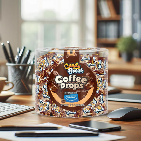 Candy Break Coffee Drops - Center Filled Hard Coffee Candy - 24.7oz