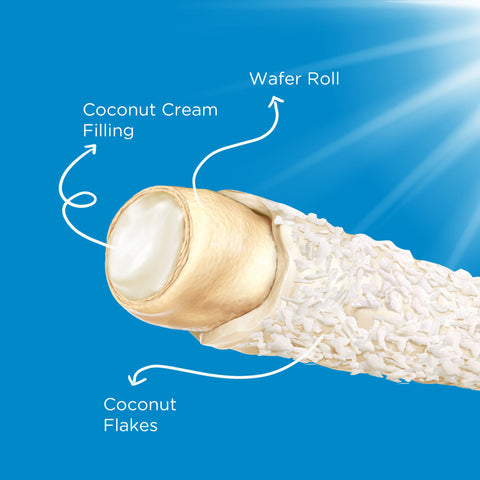 Snack Break Coconut Rolled Wafers - 24 Individually Wrapped Coconut Wafer Rolls (Pack of 12)