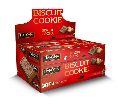 Milk Chocolate Topped Biscuit Cookie - Premium Quality European Petit Biscuit (Individually Boxed, %55 Cocoa Mass, Pack of 6)