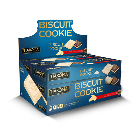 White Chocolate Topped Biscuit Cookie - Premium Quality European Petit Biscuit (Individually Boxed, Pack of 6)