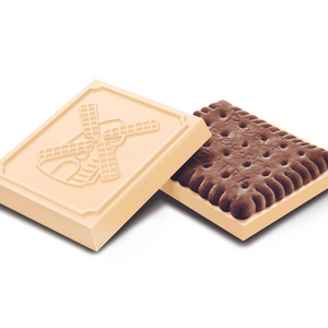 White Chocolate Topped Biscuit Cookie - Premium Quality European Petit Biscuit (Individually Boxed, Pack of 6)