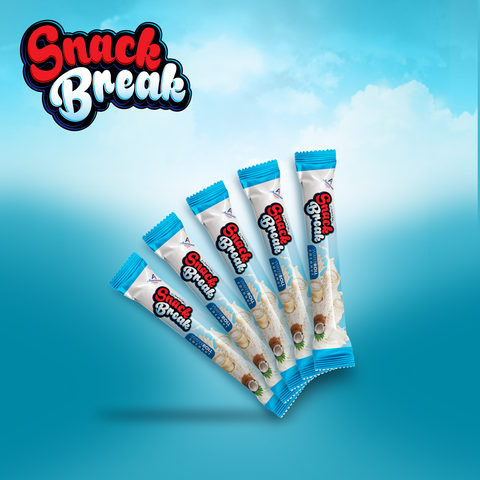 Snack Break Coconut Wafer Rolls, Rolled Wafer Cookies, Coconut Coated Delicious Snack, Individually Wrapped, Crunchy Sticks for On-the-Go, Coffee, Tea, Pack of 24