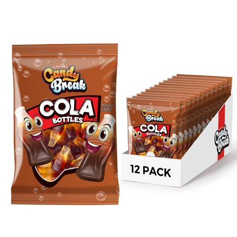 Candy Break Cola Bottles Gummy Candy - 4 Oz Bags (Pack of 12)