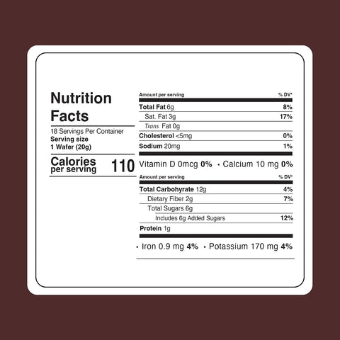 Fiorella Crunch Dark Chocolate Wafer Cookies, 18 Count, Chocolate Covered Crispy Thin Wafers with Layers of Orange Cream