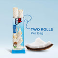 Snack Break Coconut Wafer Rolls, Crispy Rolled Wafer Cookies with Coconut Coating, Individually Wrapped On-the-Go Snack,
