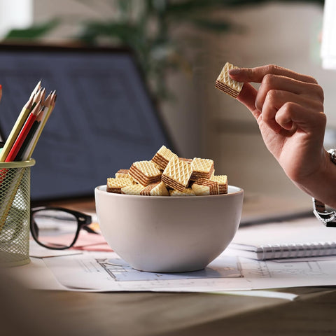 Snack Break - Bite-Sized Hazelnut Wafers 8.11 oz - Ideal for Snacking - Perfect Pairing with Coffee and Tea - Crunchy Snack Delight (Pack of 6)