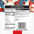 Candy Break Strawberry & Blue Raspberry Rings Bulk Gummies - 5 lbs Bag