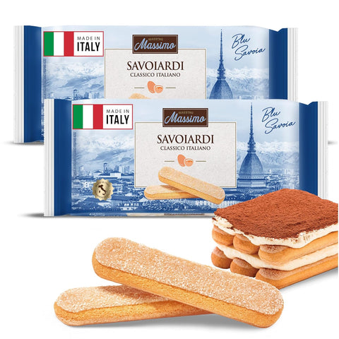 Maestro Massimo Savoiardi Original Italian Ladyfingers, Product of Italy, Premium Lady Fingers Snack, Italian Cookies fo