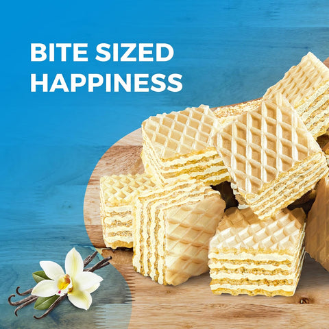 Snack Break - Bite-Sized Vanilla Wafers 8.11 oz - Ideal for Snacking - Perfect Pairing with Coffee and Tea - Crunchy Snack Delight (Pack of 6)