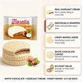 Fiorella Crunch White Chocolate Wafer Cookies | 18 Individually Wrapped Crispy Thin Wafers with Hazelnut Cream Filling |