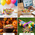 Toffix, Fruit Chews, Center-Filled Soft Fruit Chews Candy Individually Wrapped Snacks, Orange, Strawberry, Pineapple, Wa