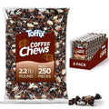 Toffix Coffee Chews, Center-Filled Soft Chewy Candy, 250 Pieces of Individually Wrapped Snacks for Kids & Adults, Coffee