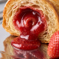 Like Home XL Strawberry Cream Filled Soft Croissant, Breakfast Pastry for Kids and Adults, Ready to Eat On the Go Snack,