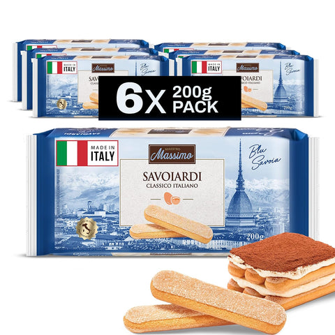 Maestro Massimo Savoiardi Original Italian Ladyfingers, Product of Italy, Premium Lady Fingers Snack, Italian Cookies fo