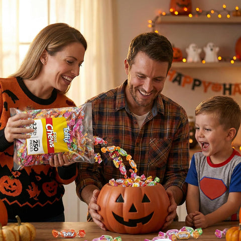 Toffix, Fruit Chews, Center-Filled Soft Fruit Chews Candy Individually Wrapped Snacks, Orange, Strawberry, Pineapple, Wa