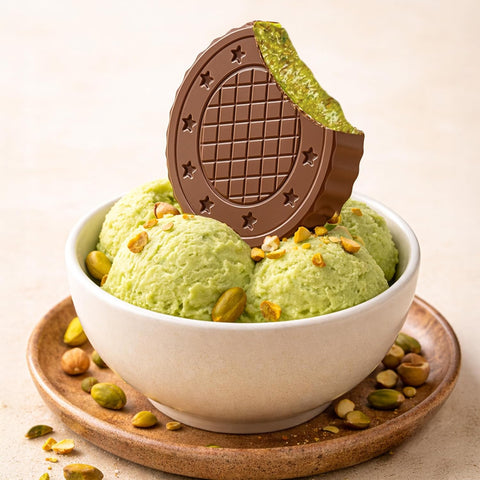Fiorella Dubai Style Milk Chocolate Pistachio Bars, Filled Chocolate With Pistachio Butter & Crispy Kadayif, Individually Wrapped Chocolate Snacks, 18 Pack