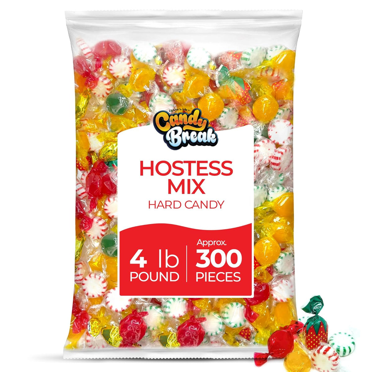 Starlight Hostess Mix by Arcor - Flavor Variety Mix Assorted Hard Candy Individually Wrapped, 320 Count in Each Bulk Bag, Sweet Treats for Parties, Holidays & Office, Snacks for Adults & Kids - 4 lbs