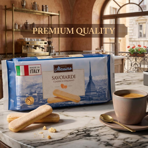 Maestro Massimo Savoiardi Original Italian Ladyfingers, Product of Italy, Premium Lady Fingers Snack, Italian Cookies fo