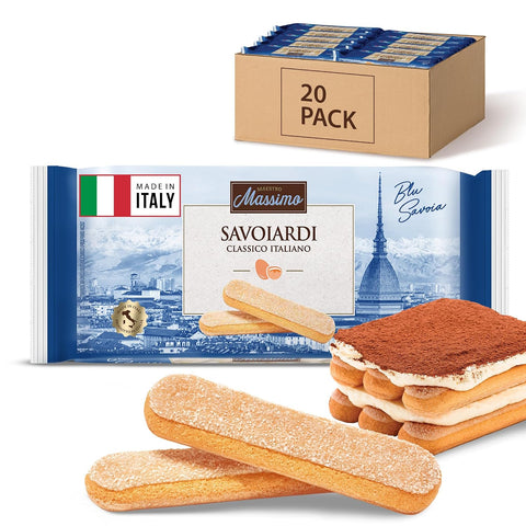 Maestro Massimo Savoiardi Original Italian Ladyfingers, Product of Italy, Premium Lady Fingers Snack, Italian Cookies fo
