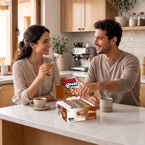Snack Break Crispy Hazelnut Cream Wafer Rolls, 24 Count
