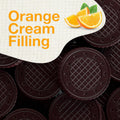 Fiorella Crunch Dark Chocolate Wafer Cookies, 18 Count, Chocolate Covered Crispy Thin Wafers with Layers of Orange Cream