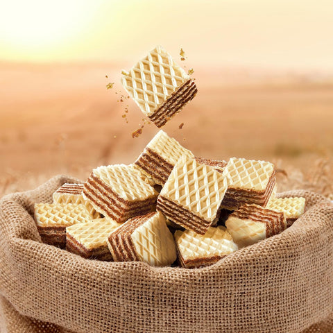 Snack Break - Bite-Sized Hazelnut Wafers 8.11 oz - Ideal for Snacking - Perfect Pairing with Coffee and Tea - Crunchy Snack Delight (Pack of 6)