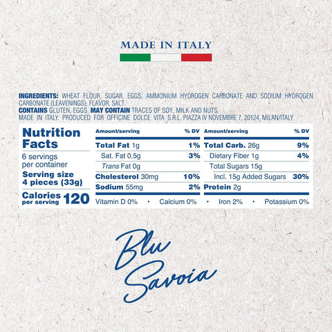 Maestro Massimo Savoiardi Original Italian Ladyfingers, Product of Italy, Premium Lady Fingers Snack, Italian Cookies fo
