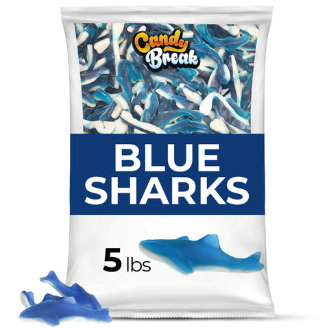 Candy Break Blue Shark Bulk Gummies - 5 lbs Bag