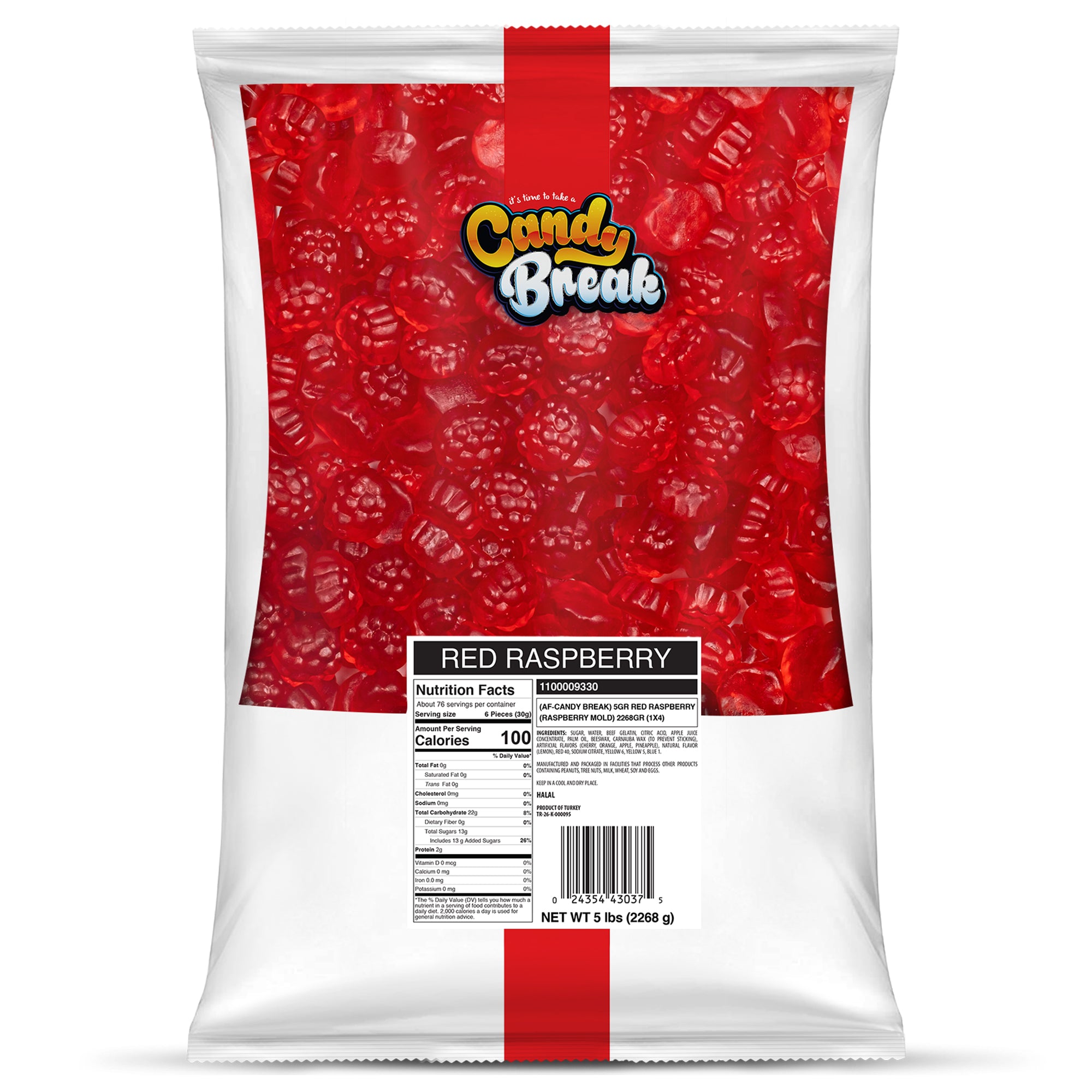 Candy Break Red Raspberry Bulk Gummies - 5 lbs Bag – CANDY BREAK