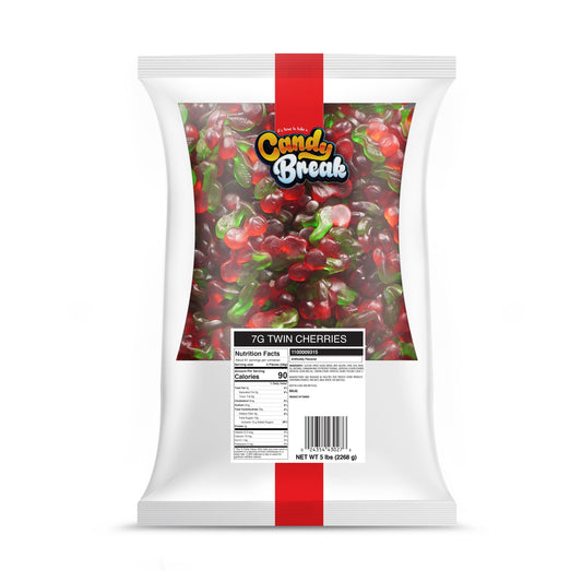 Twin Cherries Gummy (Bulk Candy Bag - 5 Pound)