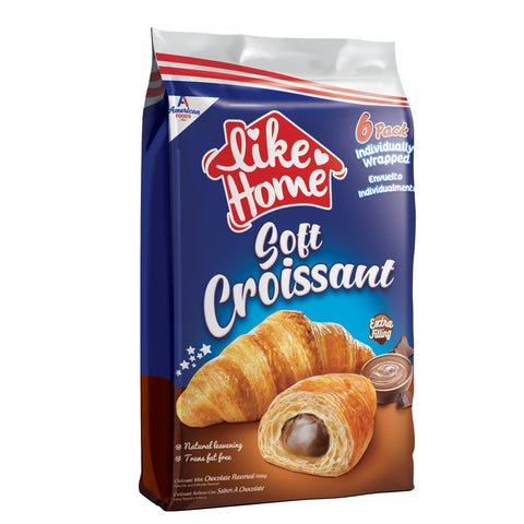 Soft Croissant with Chocolate (Individually Wrapped, Pack of 6)
